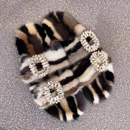 Winter Fur Slippers Women 2024 Flat Real Fur Mink Slippers Warm Soft Indoor Women Fur Slippers Luxury Designer Female Shoes